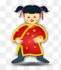 Chinese Girl Vector - China Person Clipart Emoji