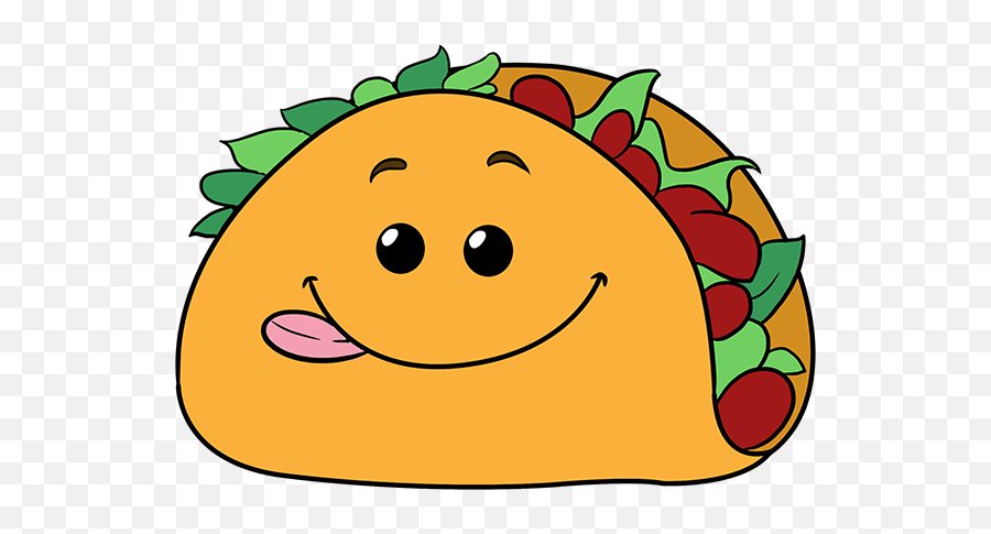 How To Draw A Funny Taco - Really Easy Drawing Tutorial Taco Drawing Emoji,Mexican Emoji