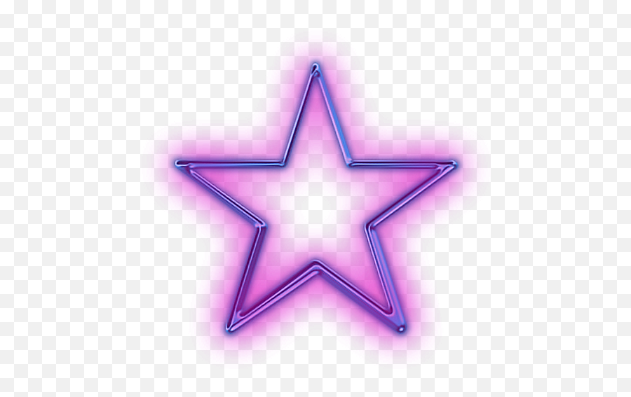 Star Purple Glowing Neon Snapchat - Neon Glowing Star Png Emoji,Gold Star Emoji Snapchat