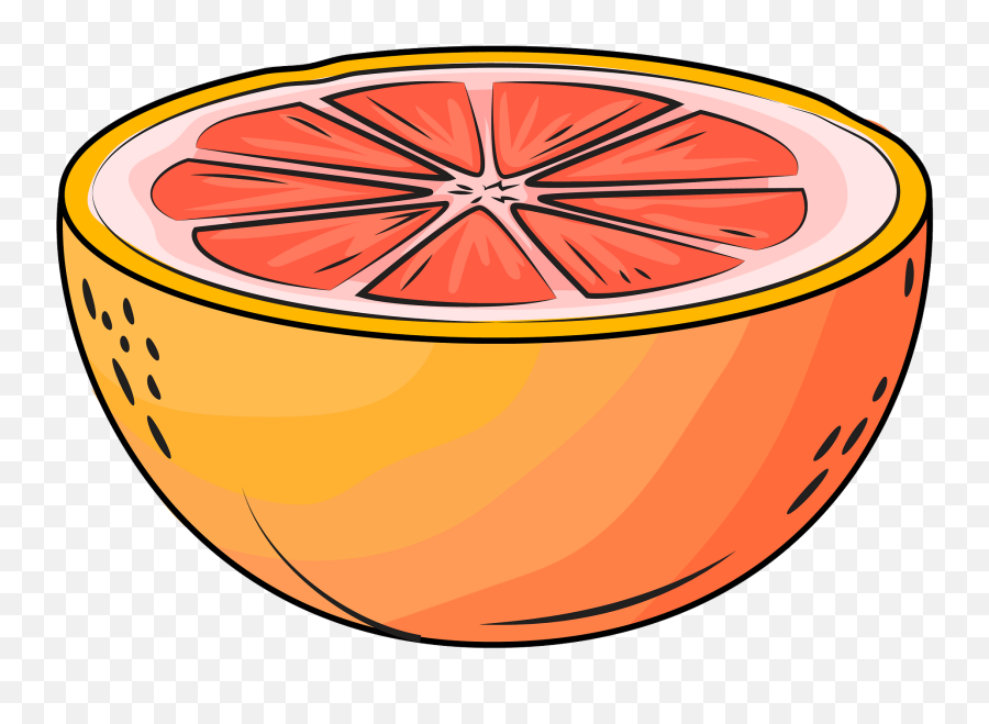 Half Grapefruit Clipart - Grapefruit Clipart Emoji,Grapefruit Emoji