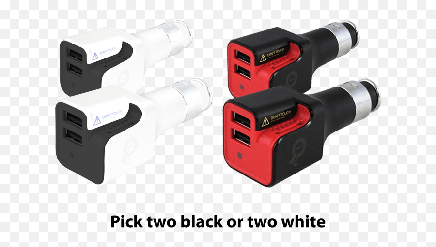 2 - Pack Iqu Ionic Car Air Purifier U0026 Dual Usb Charger Portable Emoji,Emoji Car Plug Battery