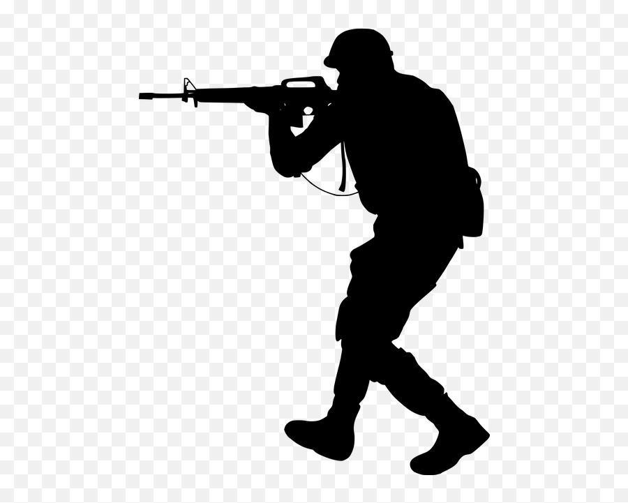 Pin - Soldier Shooting Silhouette Emoji,Emoji Tattoo Gun