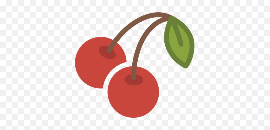 Pair Of Cherries Graphic - Cherry Emoji,Straw Emoji