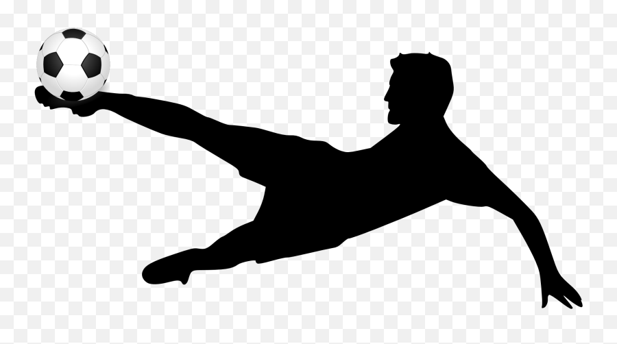 Free Silhouette Of Soccer Player - Bicycle Kick Soccer Silhouette Emoji,Pro Soccer Emojis