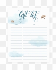 Printable Blue Shower Gift List - Paper Emoji,Guess The Emoji Cloud Candy