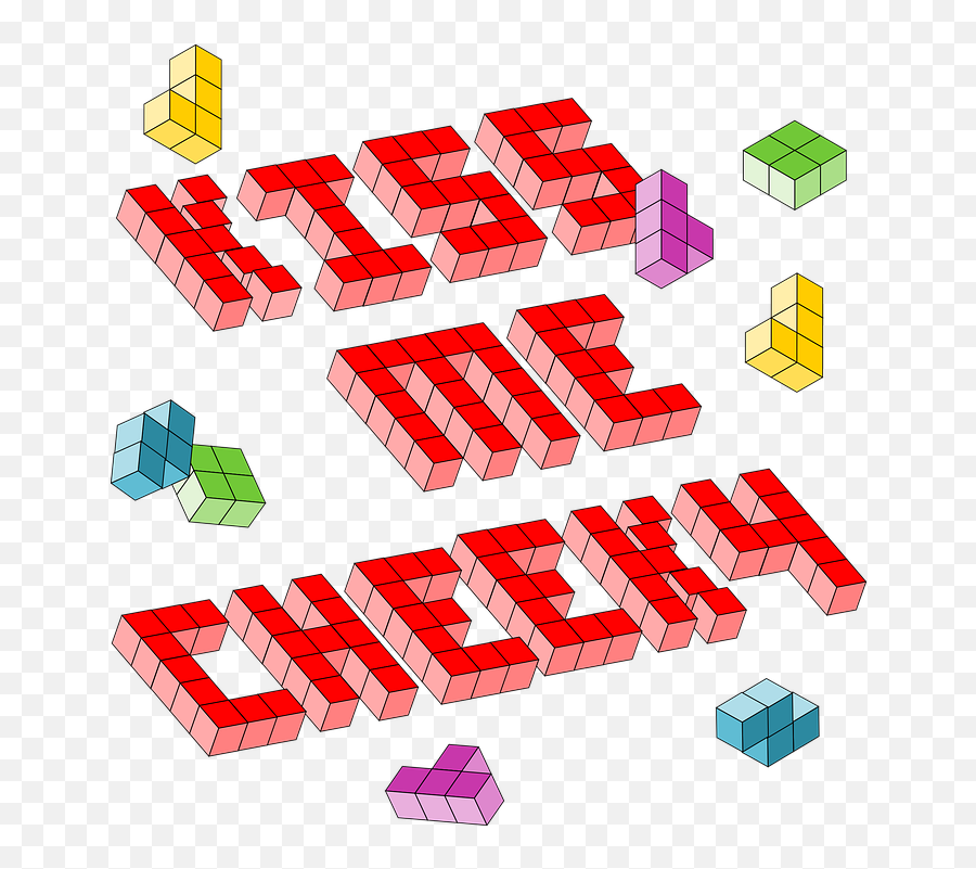 Free Kiss Lips Vectors - Tetris Blocks Words Emoji,Block Emoji