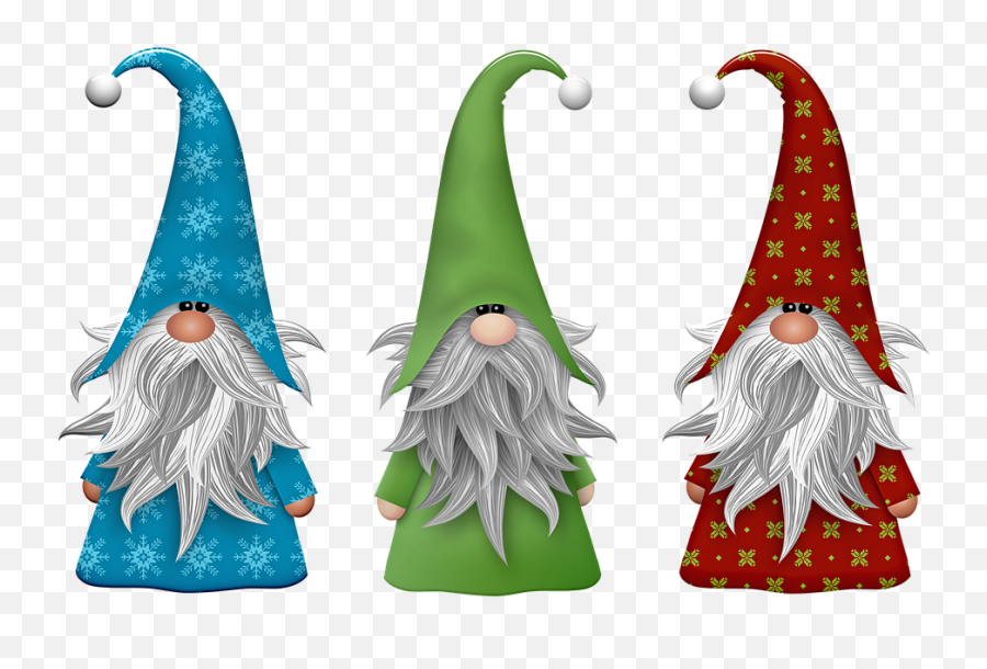 Gnomes Scandivian Elf - Christmas Gnome Clipart Emoji,Garden Gnome Emoji