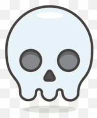Skull Emoji Icon Of Colored Outline Style - Emoji Tengkorak,Skull Emoji Png