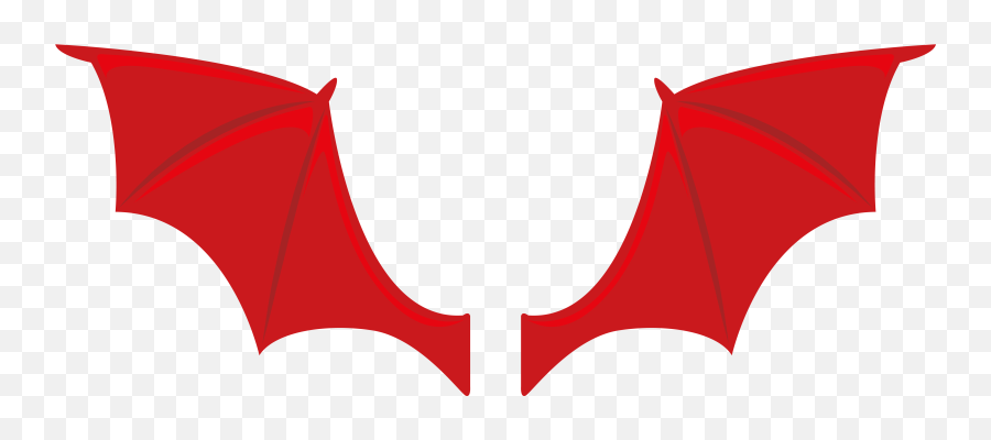 Devil Wings Clipart - Red Demon Wings Transparent Emoji,Angel And Devil Emoji