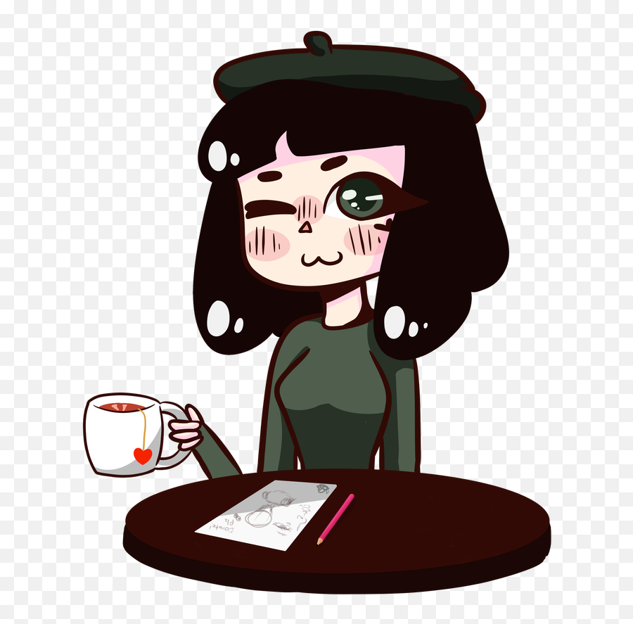 Tea Sipping - Cartoon Emoji,Sipping Tea Emoji