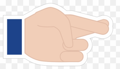 Hands Crossed Fingers Lh Emoji Sticker - Thumb