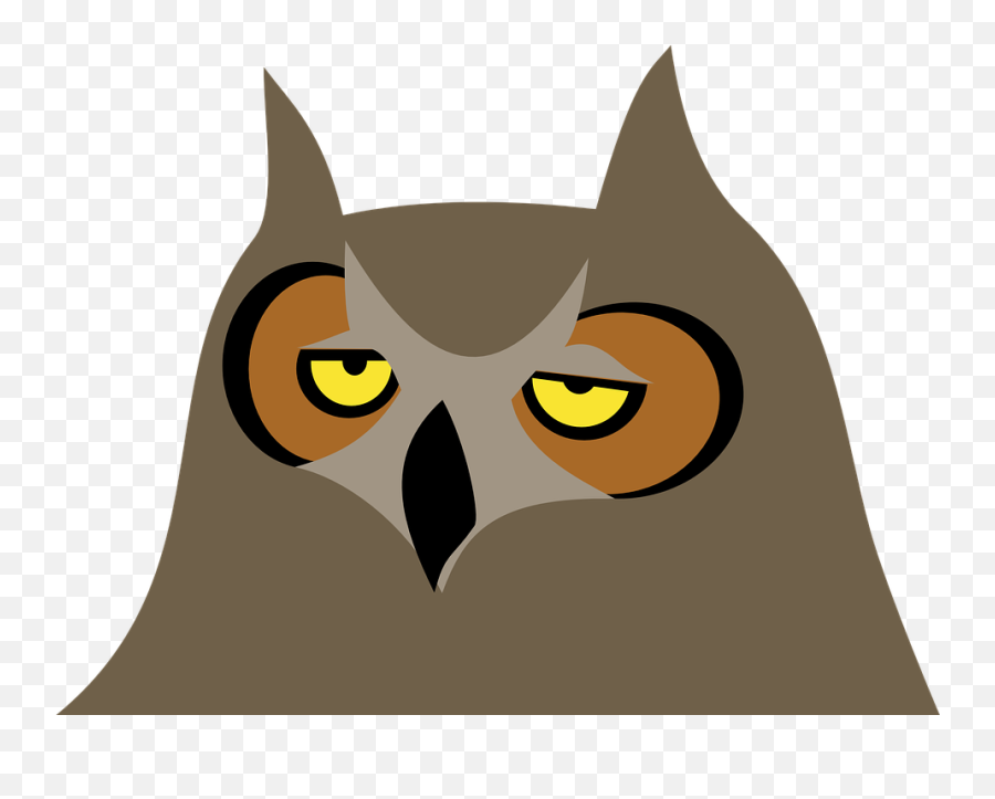 Lechuza Gráficos Vectoriales - Cartoon Owl Head Png Emoji,Swan Emoji