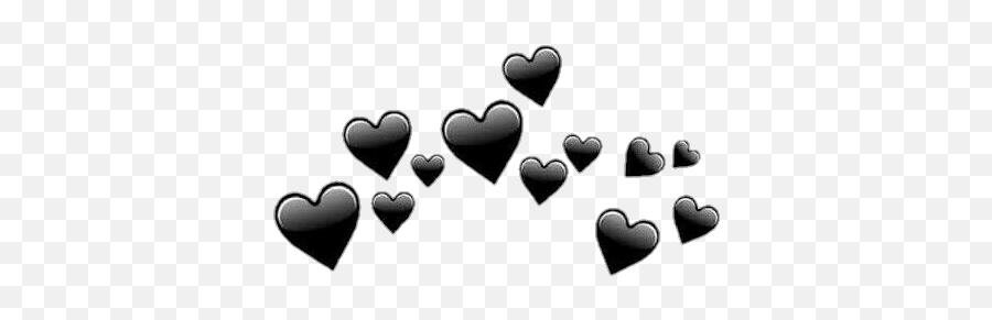 Blackhearts Dark Black Heart Tumblr - Black Heart Snapchat Filter Emoji,New Emojis Black Heart