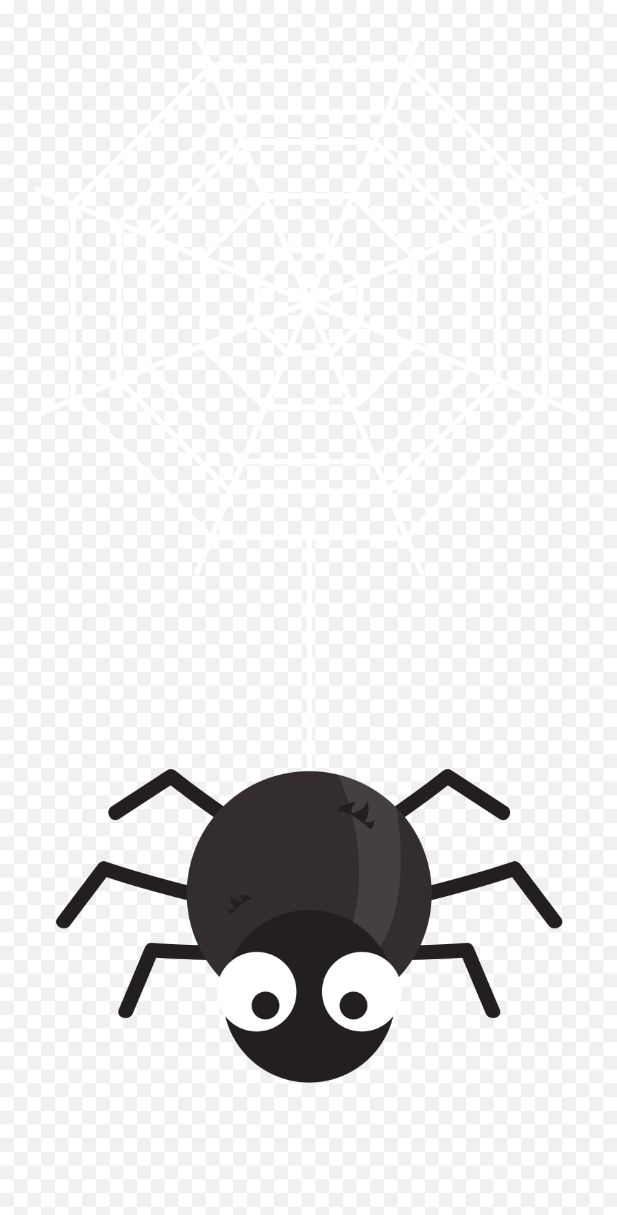 Spider Web Black House Spider - Cartoon Black Witch Hat Png Emoji,Spider Emoji
