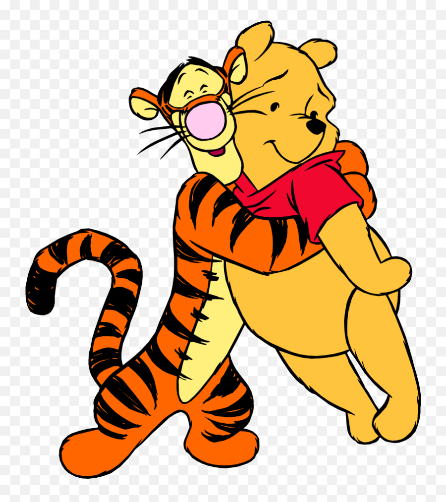 Images About Disney Clipart On 4 - Clipartix Winnie The Pooh And Tigger Hugging Emoji,Disneyland Emoji
