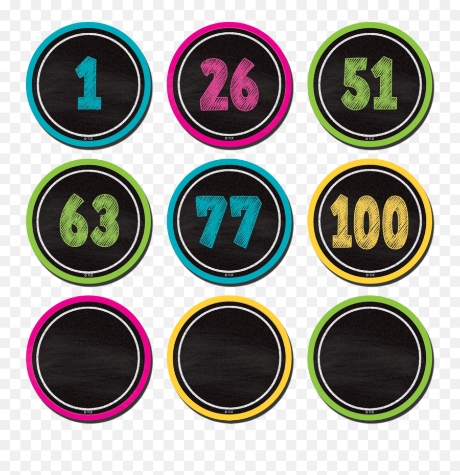 Chalkboard Brights Number Cards - Chalkboard Brights Numbers Emoji,Emoji Recognition Chart