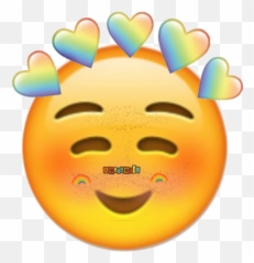 Gay Blush Emoji Sticker - Happy