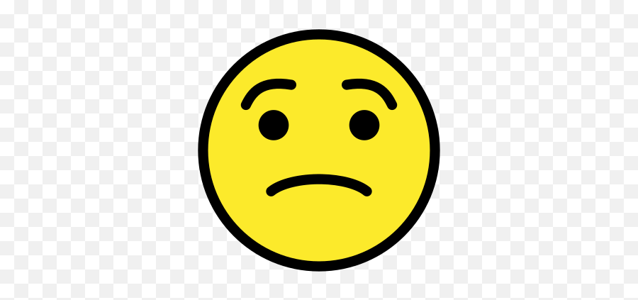 Rosto Preocupado Emoji - Imagen De Una Cara Preocupada,Oh No Emoji