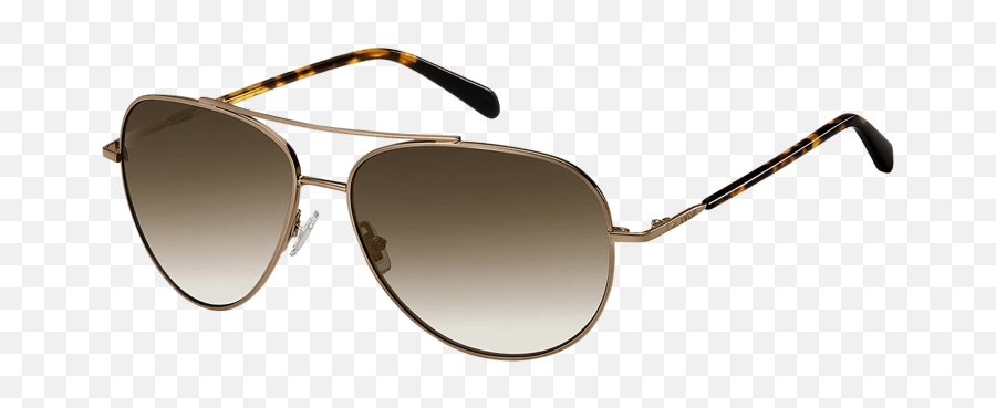 Fossil Womenu0027s Brown Metal Aviator Sunglasses - Chanel Mens Sunglasses Aviator Emoji,Sunglasses Emoji On Snap