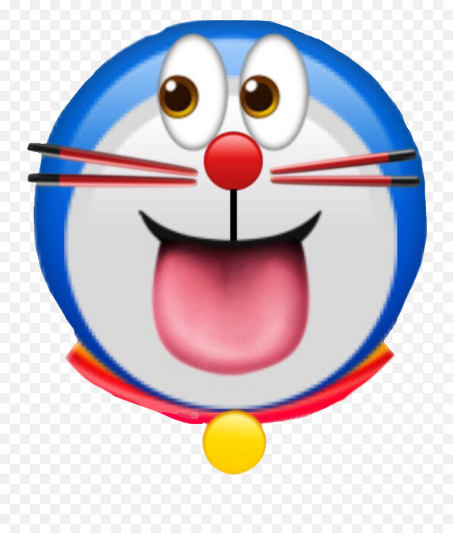 Emoji Doraemon Sticker By U207au207a - Happy,Iphone Tongue Emoji