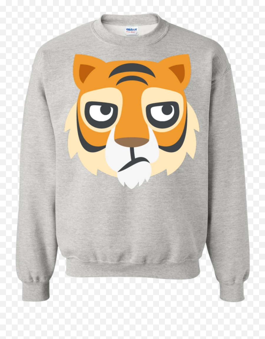 Bored Tiger Face Emoji Sweatshirt - Volvo C30 T Shirt,Bored Face Emoji