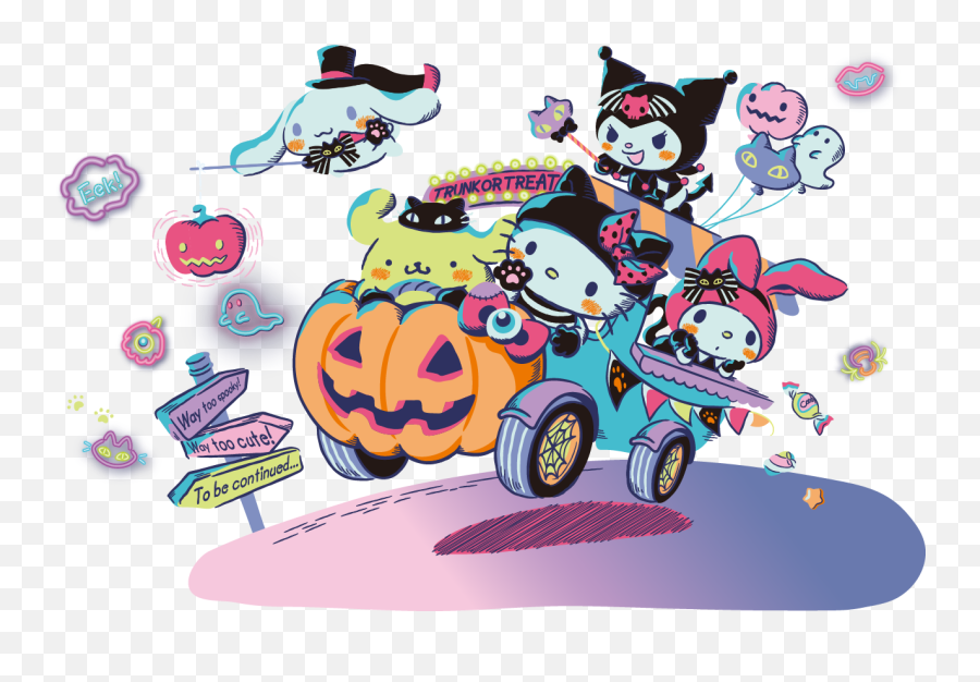 Scpumpkin Pumpkin Trickortreat Sanrio - Cartoon Emoji,Emoji Trunk Or Treat