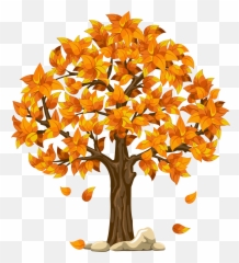 Transparent Fall Orange Png Clipart Pict - Background Tree Emoji