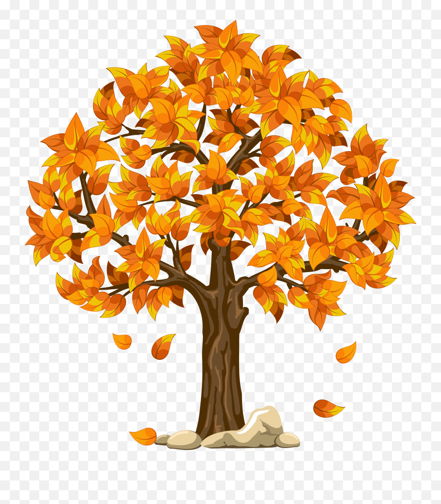 Transparent Fall Orange Png Clipart Pict - Transparent Background Fall Tree Clipart Emoji,Fall Emojis
