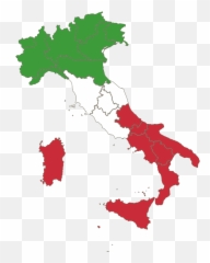 Flag Map Of Italy With Regions - Shape Emoji