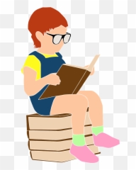 Child Reading Book Girls Education - Reading And Reflecting On Texts Emoji,Stack Of Books Emoji
