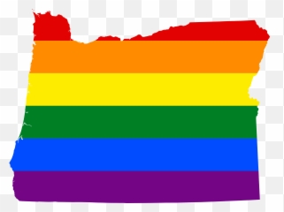 Lgbt Flag Map Of Oregon - Oregon Lgbt Emoji,Gay Pride Flag Emoji