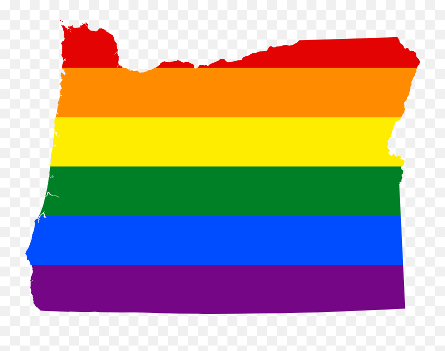 Lgbt Flag Map Of Oregon - Oregon Lgbt Emoji,Gay Pride Flag Emoji