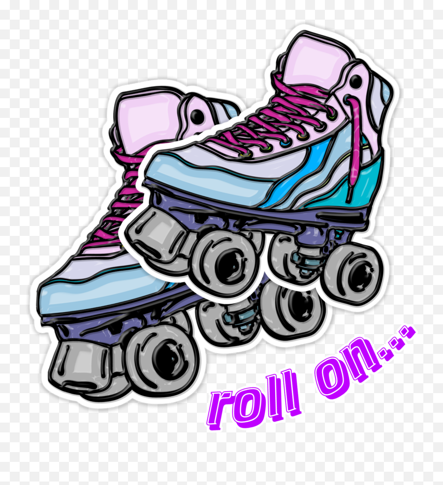 Rollerskates Skate Rollonskatingskates - Roller Skate Vsco Sticker Emoji,Skating Emoji