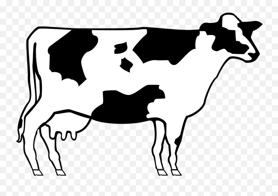 Cow Livestock Cattle - Cow Clip Art Emoji,Printable Emojis Black And White