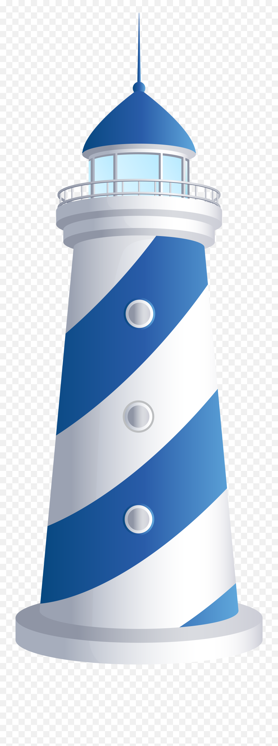 Cartoon Clipart Transparent Background Lighthouse - Cartoon Lighthouse White And Blue Emoji,Lighthouse Emoji