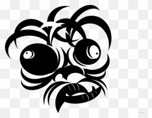 Crazy clipart gone Transparent FREE for download - Faces Stencil Emoji