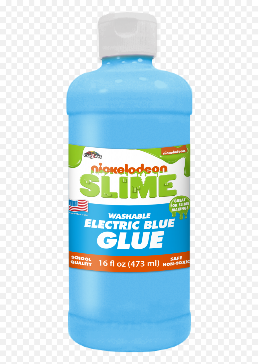 Nickelodeon 16 Oz Blue Glue - Plastic Bottle Emoji,Emoji Slime