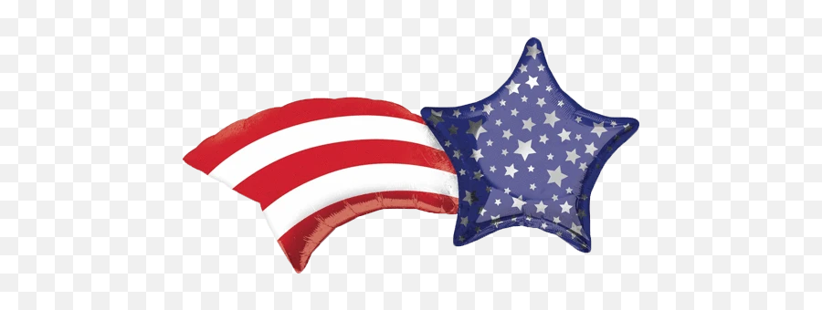27 Patriotic Stars And Stripes Shooting Star Balloon - American Flag In A Shooting Star Emoji,Shooting Star Emoji