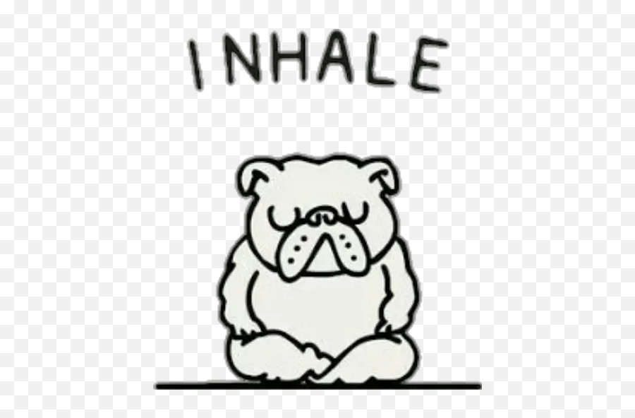 Bulldog Stickers For Whatsapp - Inhale And Exhale Funny Emoji,Bulldog Emoji