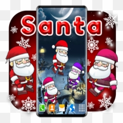 Santa Claus Wallpaper Christmas Live Wallpapers - Cartoon Emoji,Santa Emoticons