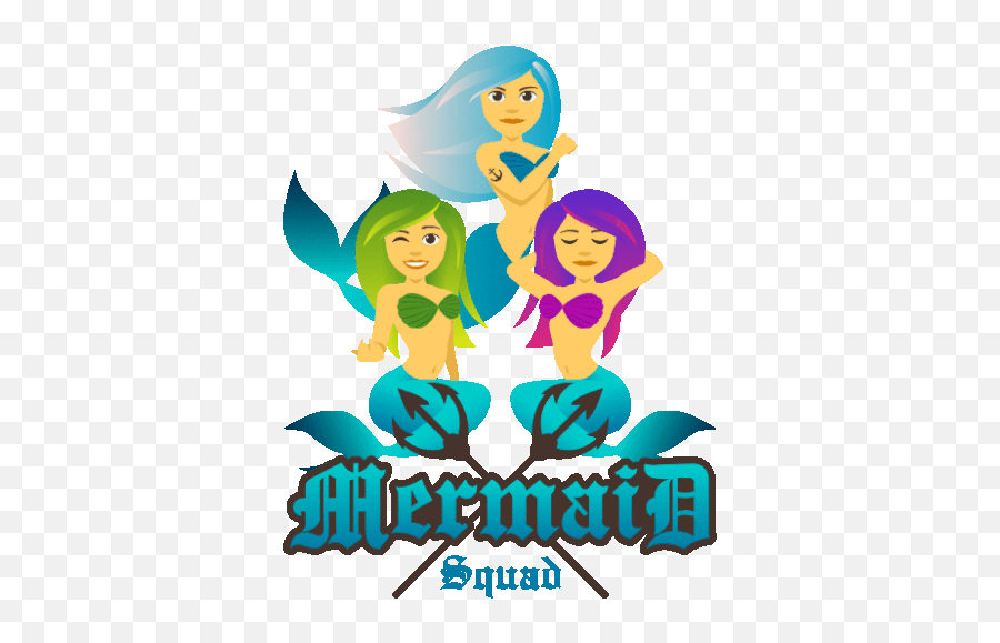 Mermaid Squad Mermaid Life Gif - Mermaidsquad Mermaidlife Joypixels Discover U0026 Share Gifs Fictional Character Emoji,Mermaid Emoji Android