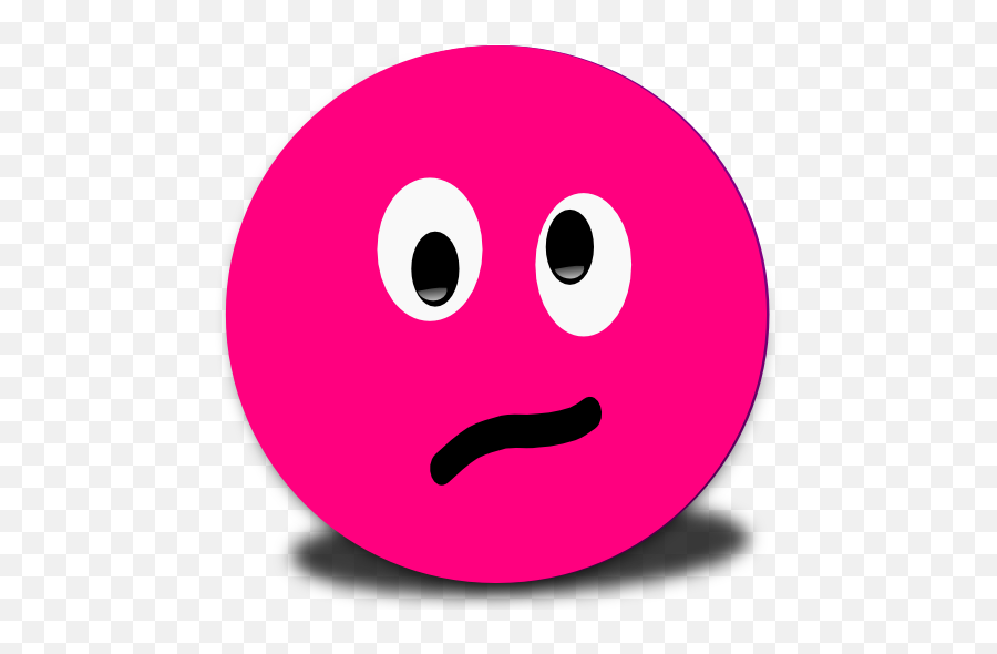 Drunk Daisy Smiley Pink Emoticon - Confused Pink Emoji,Drunk Emoticon