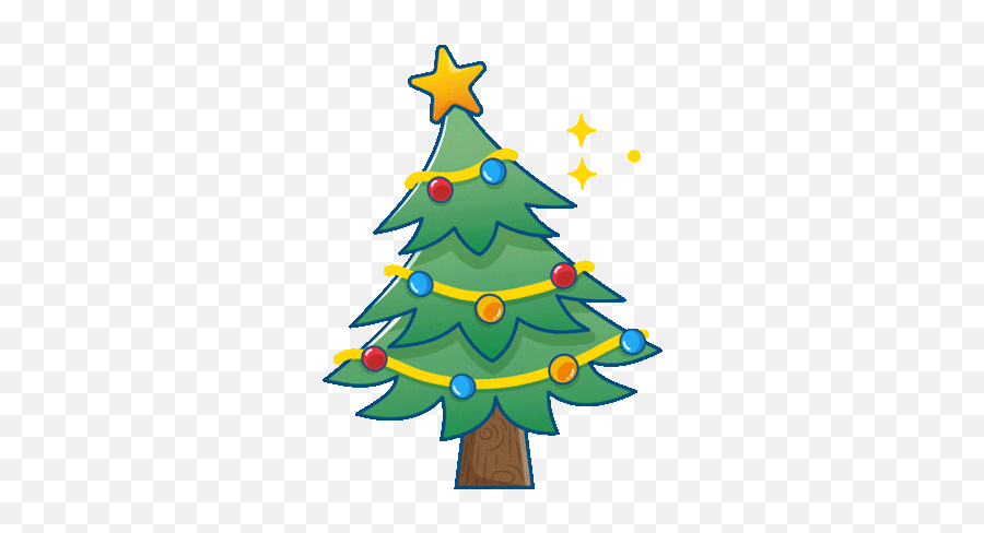 Christmas Tree - Cute Christmas Tree Clipart Emoji,Christmas Tree Emoticons