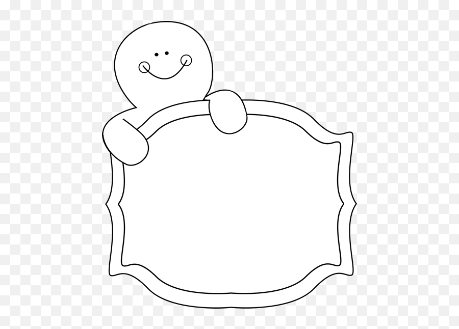 Free Gingerbread Men Images Download - Christmas Cookie Border Black And White Emoji,Gingerbread Man Emoji