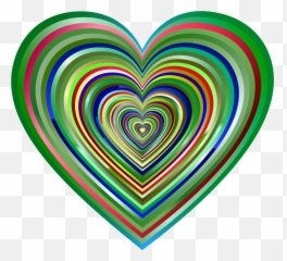 Psychedelic Hearts Tunnel 4 - Animated Gif Plush Transparent Emoji