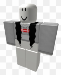 Grey Supreme Hoodie X Wavy Black Ext - Roblox Robin Teen Titans Go Emoji,Emoji Pants For Boy