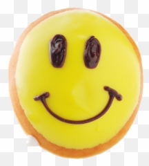 Grin Doughnut From Krispy Kreme - Smiley Doughnut Krispy Kreme Emoji,Fresh Emoji