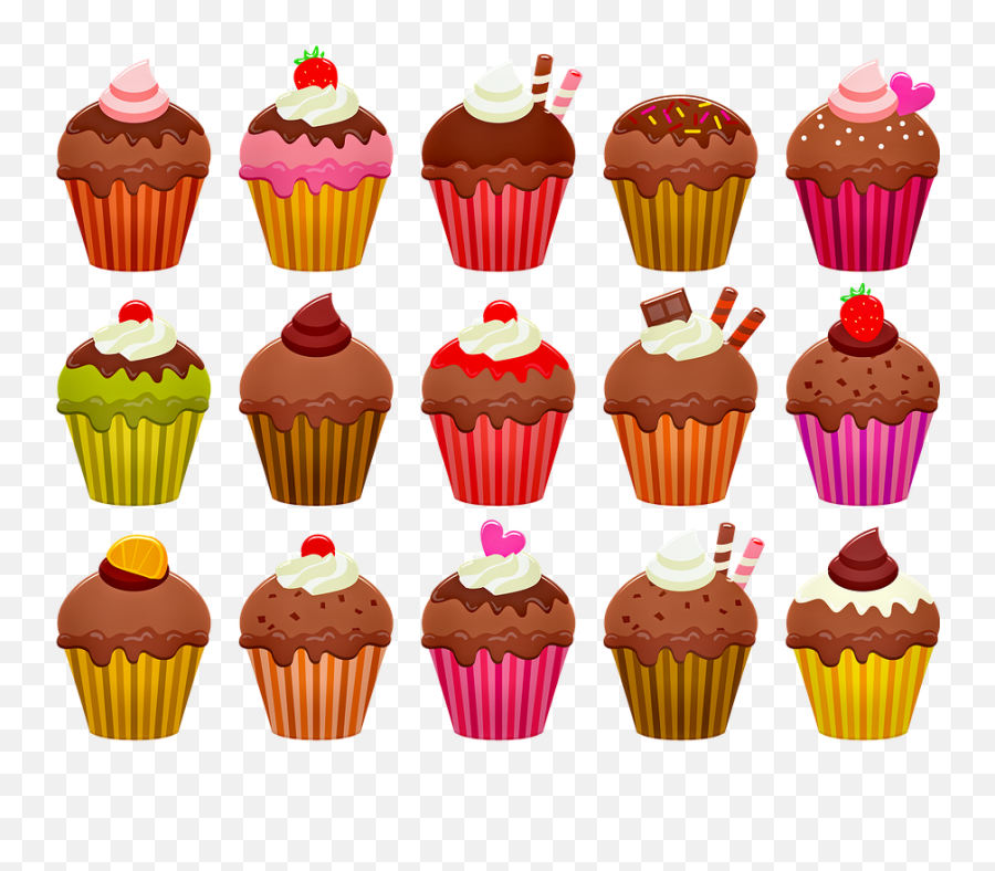 Cupcakes Chocolate Cake - Cupcake Clipart Emoji,Cute Emoji Cakes