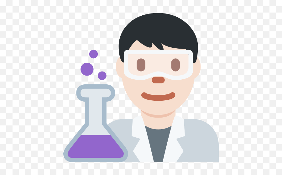 Man Scientist Emoji With Light Skin Tone Meaning And - Scientist Man Emoji,Chess Emoji