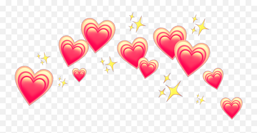 Love Red Sparkle Heart Emoji Shimmer Cute Freetoedit - Heart Emoji Crown Png,Sparkling Emoji